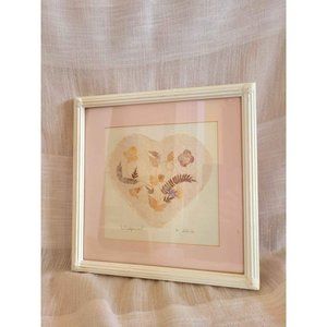 Vintage Pressed Flowers Framed Art